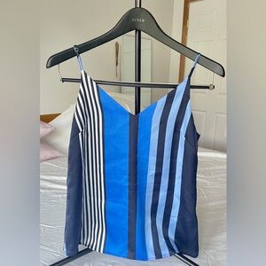 Banana Republic Blue and Black Striped Tank Top